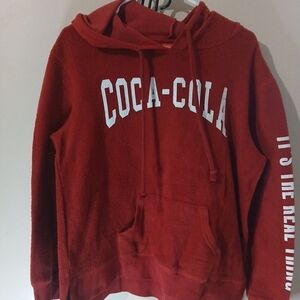 Coca Coloa  Red Women's Hoodie Sweater with White Logo